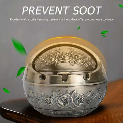 Decorative Lid Ashtray 8CM – Cigarette Holder for Car & Home