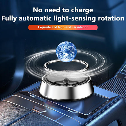 Solar Powered Car Air Freshener - Automatic Spinning Aromatherapy Decor, No Batteries Needed