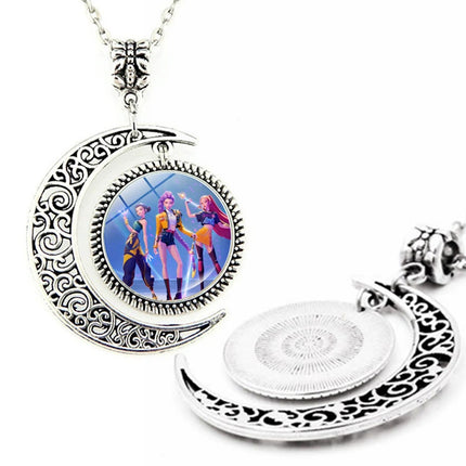 New KPop Demon Hunters Pendant Necklace Sweater Chain Decor