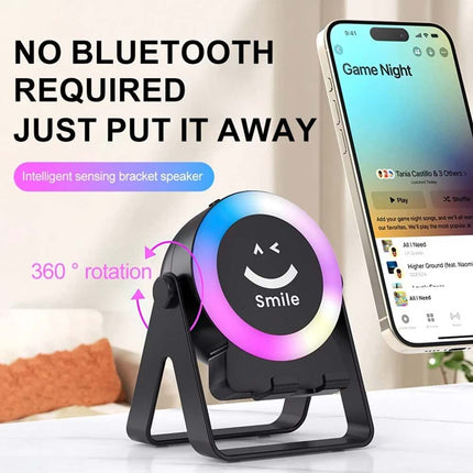 4-in-1 Wireless Induction Bluetooth Speaker Rechargeable with Bracket