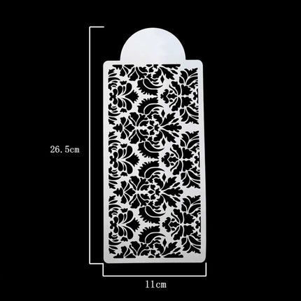 Lace Border Cake Stencil, Flower Damask Fondant Mould for Baking Decorating Tool