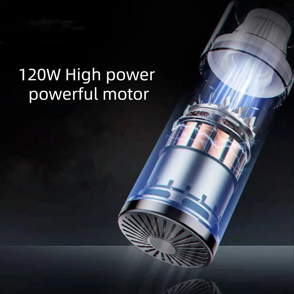120W Cordless Handheld Vacuum Cleaner, Strong Suction for Car and Home Use