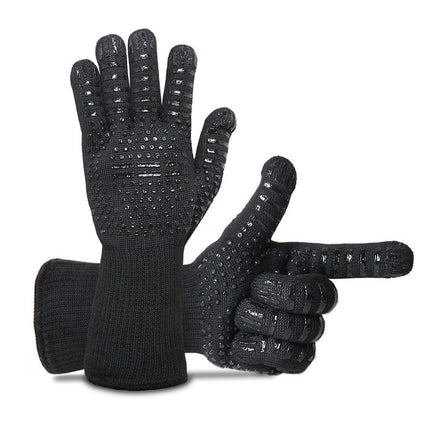 2X 1472°F Heat Resistant Oven BBQ Gloves 35cm Silicone Kitchen Mitts
