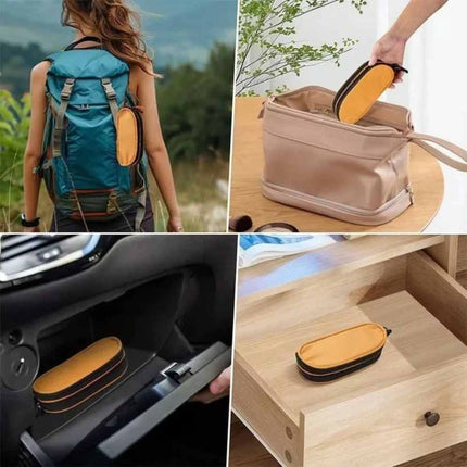 Double Layer Sunglasses Case Waterproof Portable Travel Glasses Organizer Bag