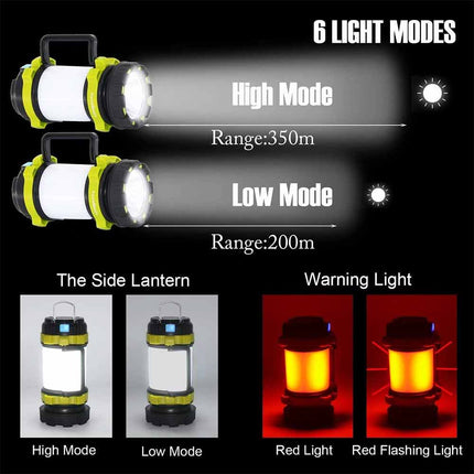Rechargeable LED Camping Lantern Tent Light with Phone Power Bank
