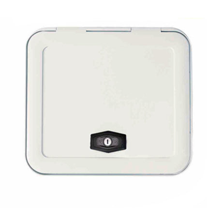 RV Storage Hatch Door - UV Stabilized ABS Plastic, Multiple Styles (Square, Rectangle, Rounded) for Motorhome & Trailer