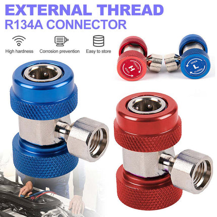 2PCS R134a Car AC Repair Kit, High/Low Pressure Quick Connect Couplers