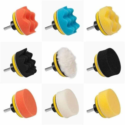 22Pcs Car Polishing Pads Kit - 5 Inch Buffing & Waxing Pads Set with Backing Plate for Drill/Polisher