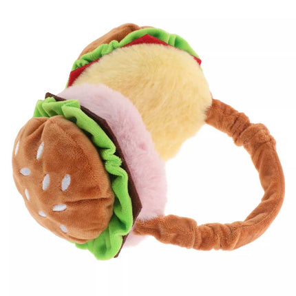 Funny Burger Ear Muffs & Hamburger Warmer Piggy Bank for Adults