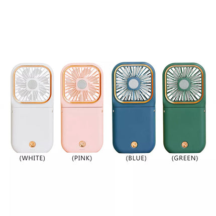 Mini Foldable Neck Fan, USB Rechargeable, Portable for Desk or Handheld Use