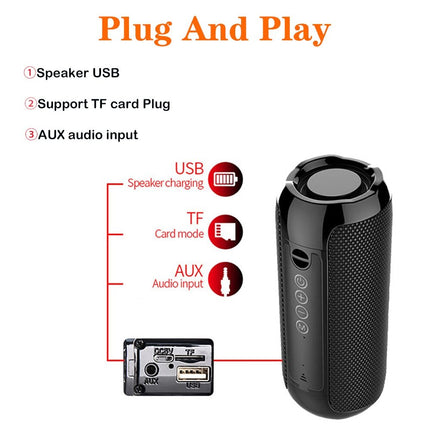 Portable Bluetooth Speaker, Mini Wireless USB for Outdoor & TF Card
