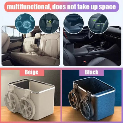 Universal Car Armrest Storage Organizer - with Dual Cup Holders and Tissue Box Holder