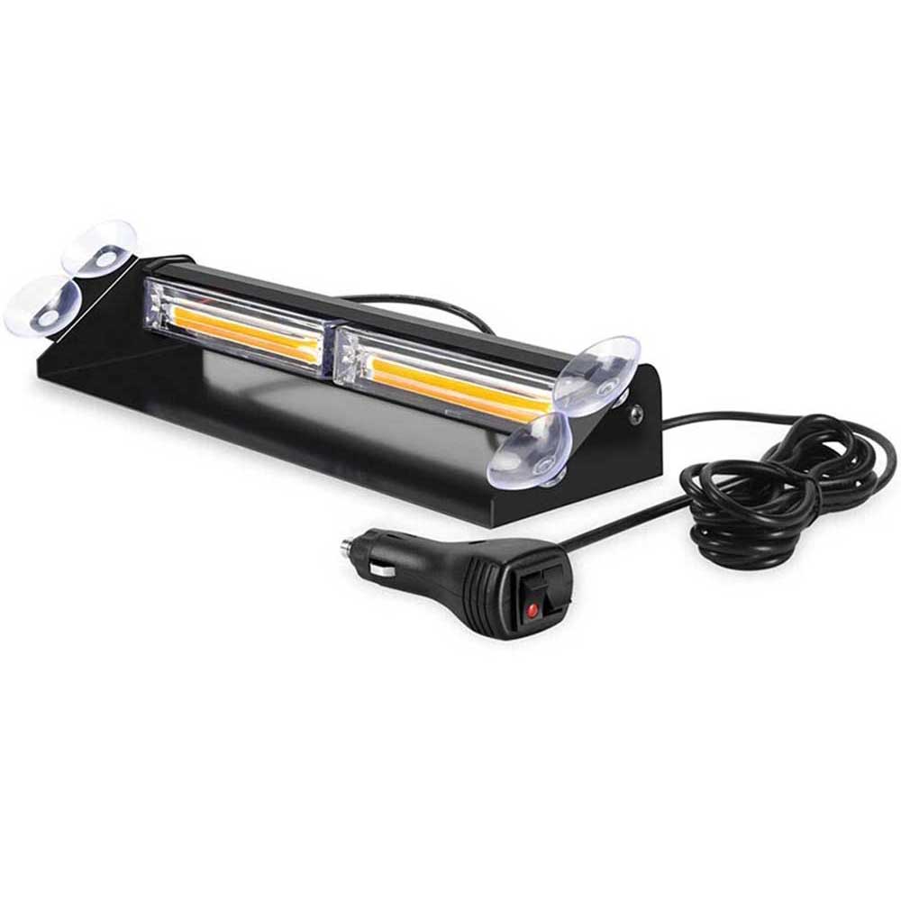 12V-24V Amber LED Strobe Beacon - Waterproof Vehicle Roof Warning Light for Recovery & Emergency