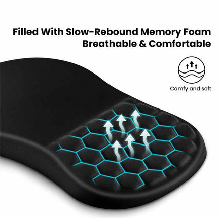 Ergonomic Gaming Mouse Pad with Massage Wrist Support Design