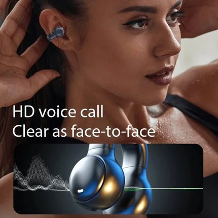 Open Ear Clip-On Wireless Earbuds for iPhone & Android