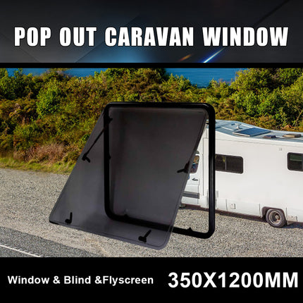 RV Window Locking Handle with Gas Strunt | for 350x1200mm Push-Out Windows | Easy Install & Secure Ventilation