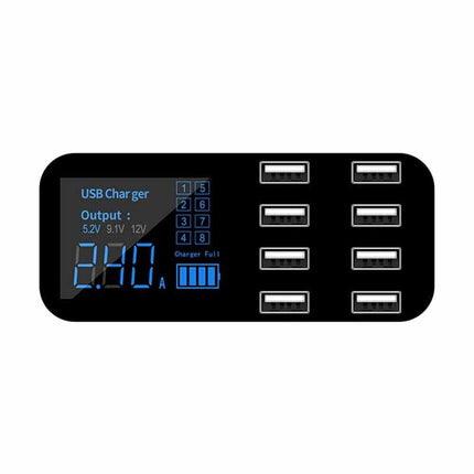 8-Port USB Type-C Hub Charger Dock Charging Station with LED Display