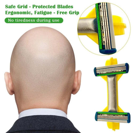 Fast Double-Head Bald Clipper, Manual Head Shaver for Men