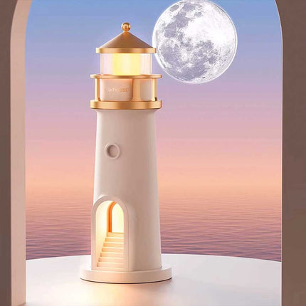 3-in-1 Lighthouse Projector Night Light Bluetooth White Noise Ocean Speaker