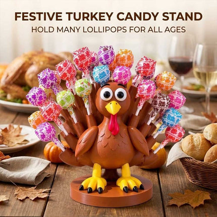 3D Printed Thanksgiving Turkey Lollipop Holder Stand & Candy Display