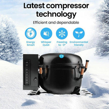85L RV Compressor Fridge Freezer | 12/24V DC & 110-240V AC | Portable for Car, Truck, Boat, Camping