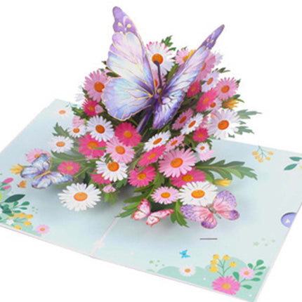 3D Pop Up Flower Birthday Card for Her Mum Daughter Wife Niece