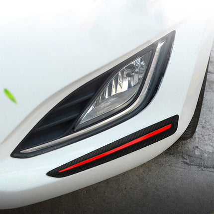 Universal 2PCS Carbon Fiber Bumper Corner Guards – Anti-Scratch Protection Film for Car