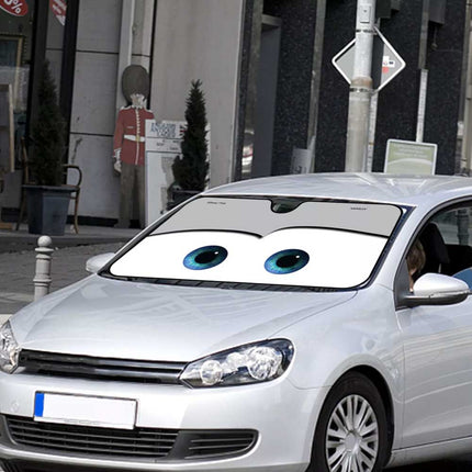 Cartoon Eye Sun Shade for SUV Front Windshield Auto Visor Cover