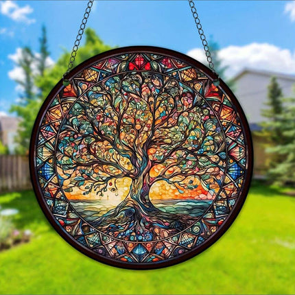 Tree of Life 3Pack Acrylic Hanging Wall Art – Indoor & Outdoor Garden Decor