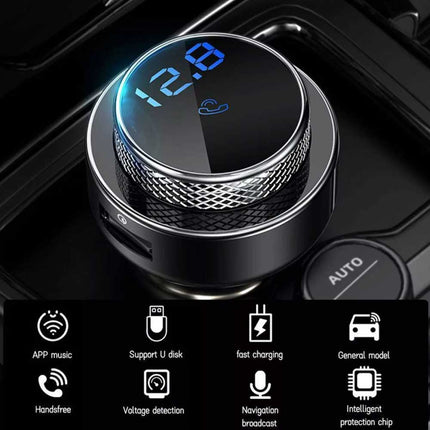 BLT 5.0 FM Transmitter: QC3.0 + 2USB-C + Wireless Audio & Handsfree