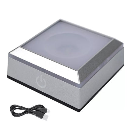Square/Round 3D LED Light Base Stand for Crystal Art Glass Display