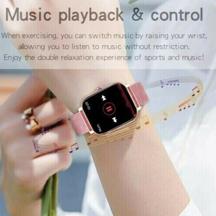 Smart Watch for Women & Men with Heart Rate for iPhone Android Bluetooth - Pink
