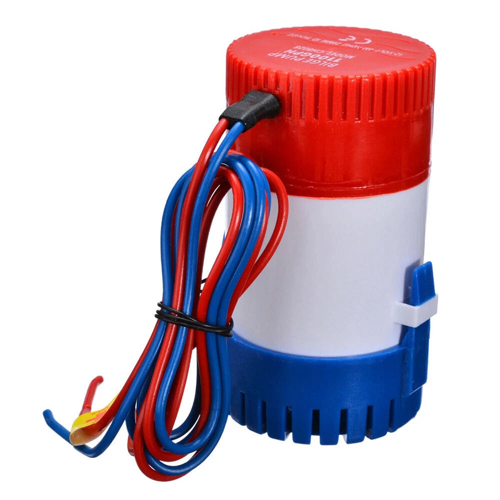 1100GPH 12V Automatic Bilge Pump - Submersible Marine Boat Water Pump for Yacht, Bass Boat, Sailboat