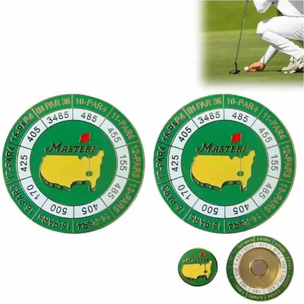 2024 Golf Tournament Scorecard Ball Marker Coin with Magnetic Hat Clip