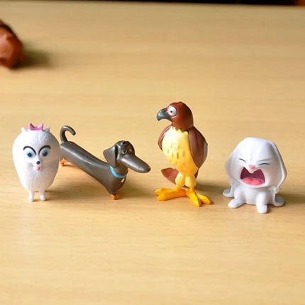 14Pcs PVC Pet Figures Rabbit Dog Cat Action Toy Set Xmas Gift