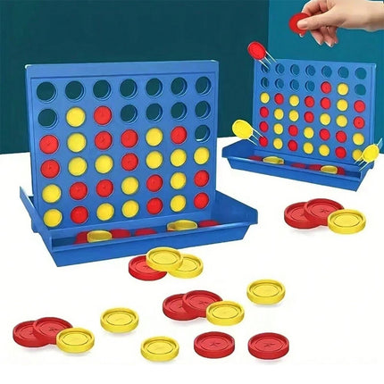 Mini Connect 4 in a Row Line Board Game Educational Family Toy for Kids