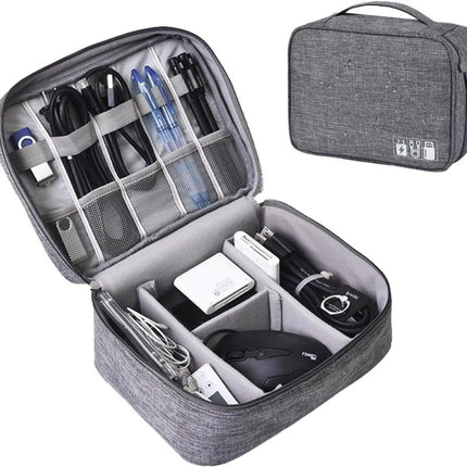Travel Cable Organizer Bag for Electronics USB Drive & Charger Storage Case