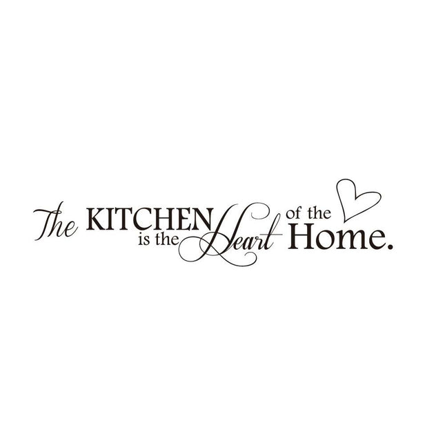 2Pcs The Kitchen Is The Heart Of The Home Wall Decal Vinyl Sticker Kitchen Home Decor 60CM