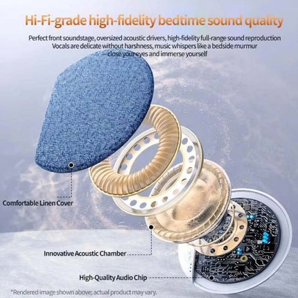 Portable Wireless Bluetooth Bone Conduction Speaker – Ultra-Slim Under Pillow Design for Sleeping & Relaxation