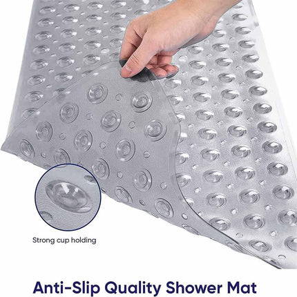 Extra Large Non Slip Anti-Mold Rubber Shower Mat for Bathtub with Strong Suction