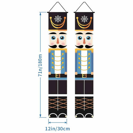 1.8M Nutcracker Soldier Door Banner Merry Christmas Decoration Ornament