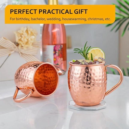 530ML Pure Copper Mug for Moscow Mule, Coffee, Beer & Cocktail at Home