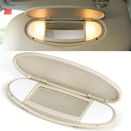 Sun Visor Vanity Mirror Cover Beige Gray for Mini R55 R56 R60 2007-2014