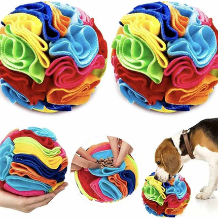 Dog Snuffle Ball Foraging Toy IQ Training Enrichment Puzzle Multicolor