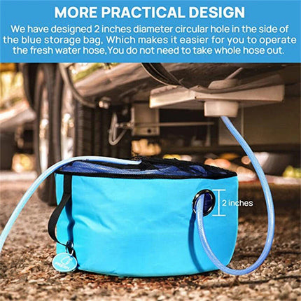Hose & Cord Storage Bag for Camping & RV | All-in-One for Water Hose & Cables, Heavy-Duty Carry Case