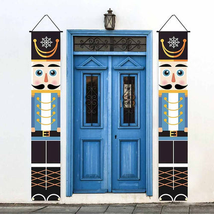 1.8M Nutcracker Soldier Door Banner Merry Christmas Decoration Ornament