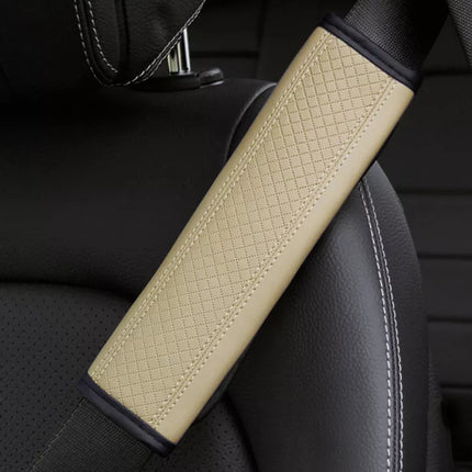 2PCS Leather-Embossed Seat Belt Shoulder Pad Covers
