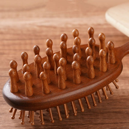 Sandalwood Air Bag Massage Hair Brush & Wood Comb for Hair Care