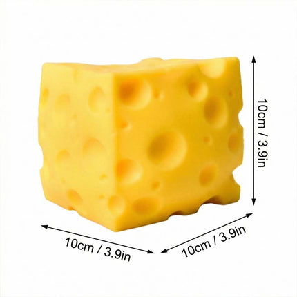 Soft Squishy Cheese Stress Relief Toy - Simulation Food Shape, Novelty Decompression Gift