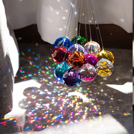 12X 20MM Crystal Sun Catcher Prism Pendant for Window Hanging